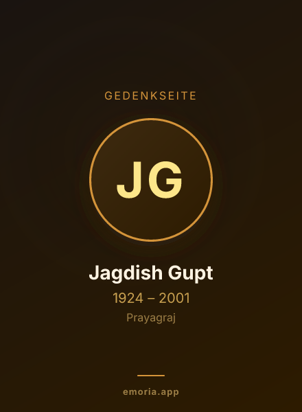 Gedenkportrait von Jagdish Gupt