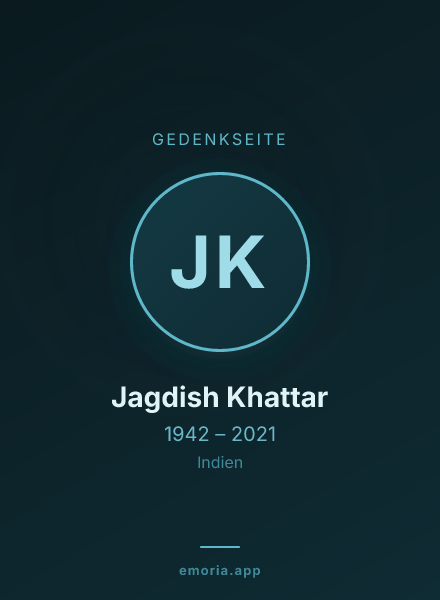 Gedenkportrait von Jagdish Khattar