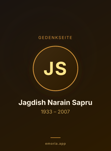Gedenkportrait von Jagdish Narain Sapru