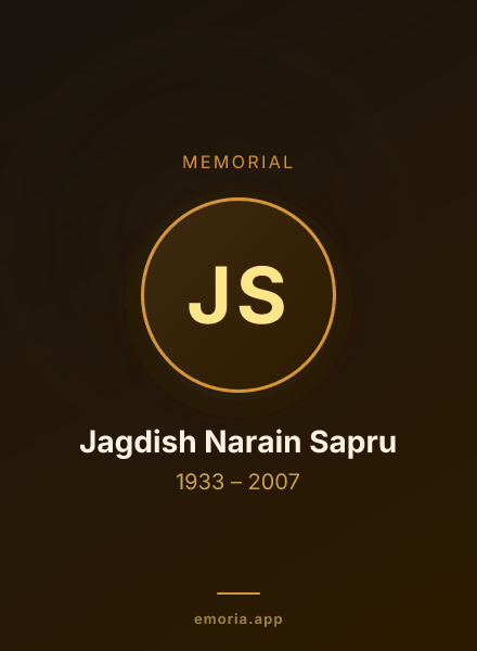 Memorial portrait of Jagdish Narain Sapru