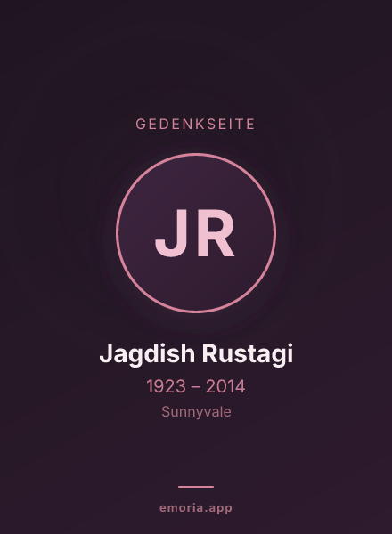 Gedenkportrait von Jagdish Rustagi