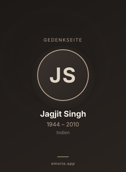 Gedenkportrait von Jagjit Singh
