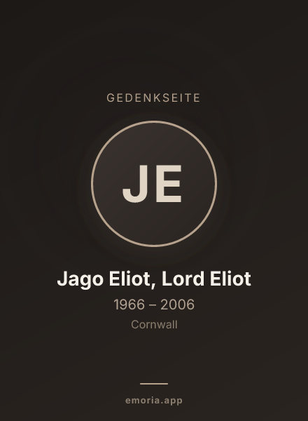Gedenkportrait von Jago Eliot, Lord Eliot
