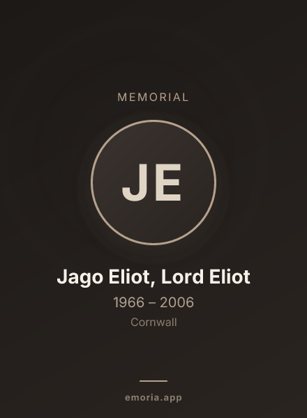 Memorial portrait of Jago Eliot, Lord Eliot