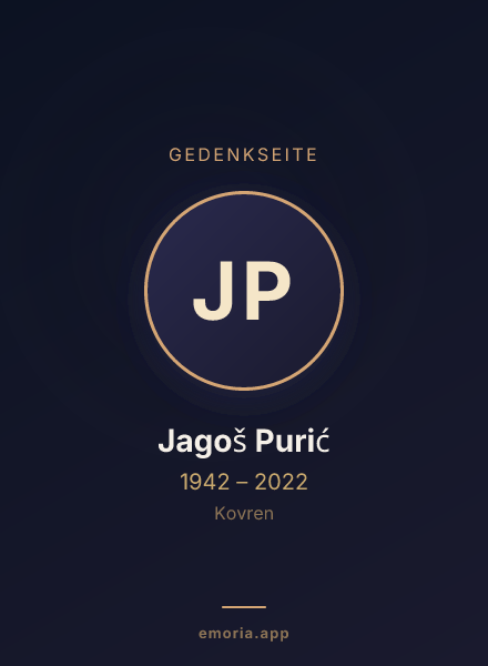 Gedenkportrait von Jagoš Purić