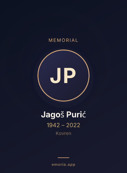 Memorial portrait of Jagoš Purić