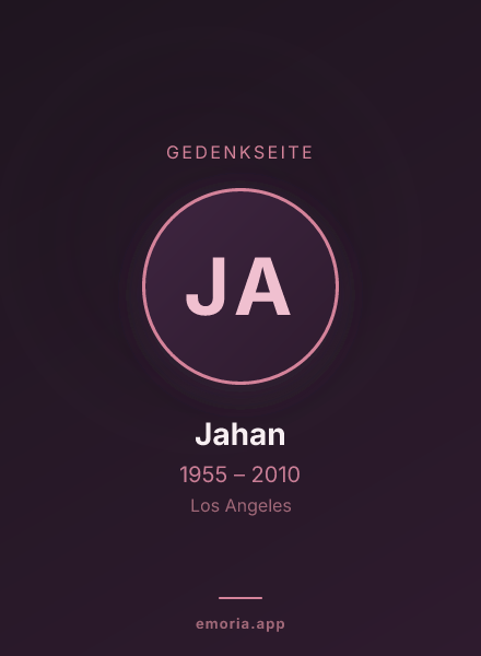 Gedenkportrait von Jahan