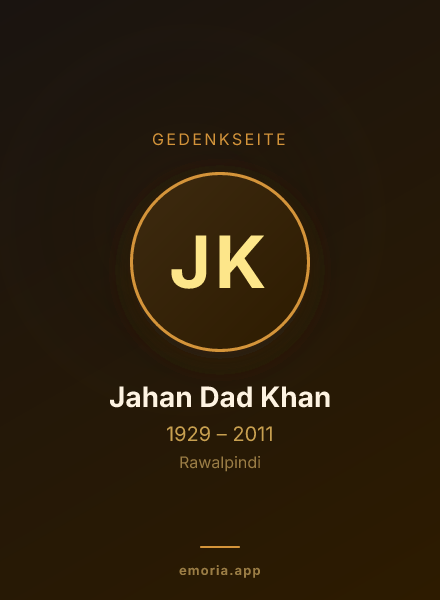 Gedenkportrait von Jahan Dad Khan