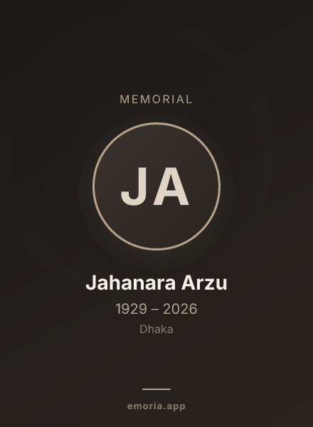 Memorial portrait of Jahanara Arzu