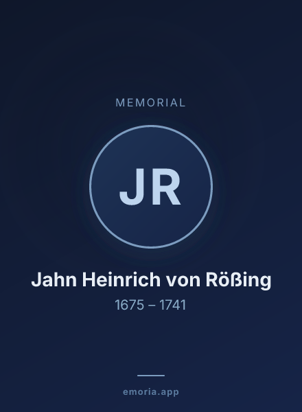 Memorial portrait of Jahn Heinrich von Rößing