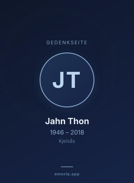 Gedenkportrait von Jahn Thon
