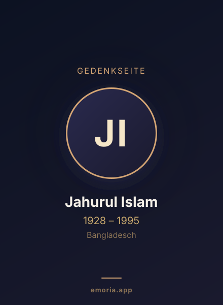 Gedenkportrait von Jahurul Islam
