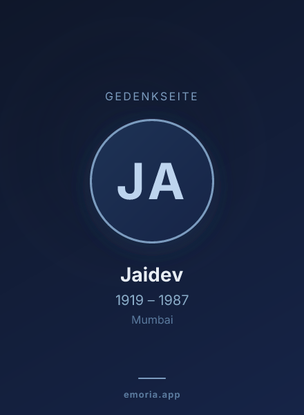 Gedenkportrait von Jaidev