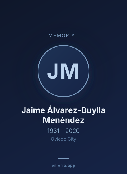 Memorial portrait of Jaime Álvarez-Buylla Menéndez