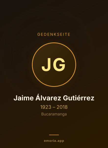 Gedenkportrait von Jaime Álvarez Gutiérrez
