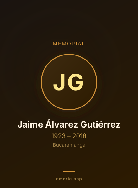 Memorial portrait of Jaime Álvarez Gutiérrez