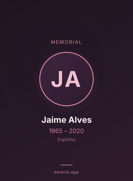 Memorial portrait of Jaime Alves