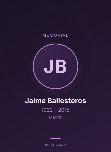 Memorial portrait of Jaime Ballesteros
