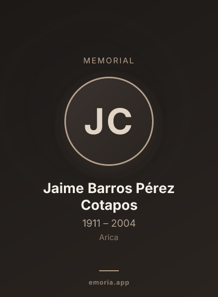 Memorial portrait of Jaime Barros Pérez Cotapos