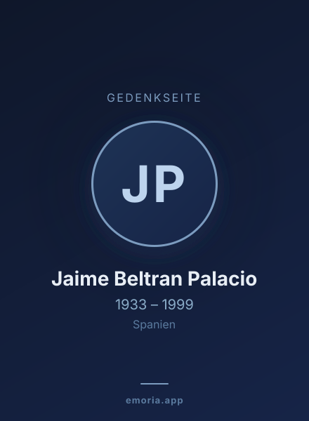 Gedenkportrait von Jaime Beltran Palacio
