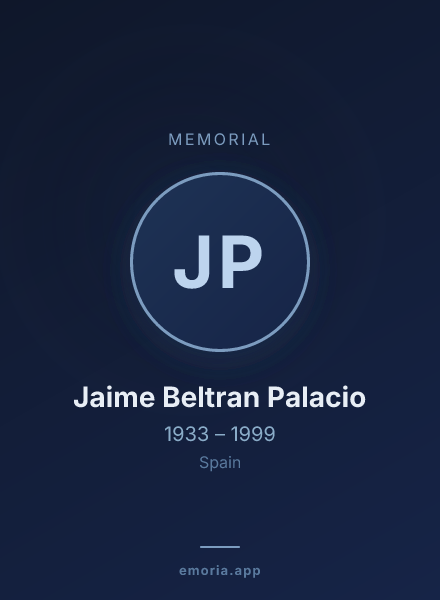 Memorial portrait of Jaime Beltran Palacio