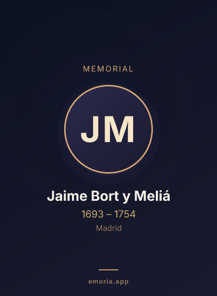 Memorial portrait of Jaime Bort y Meliá