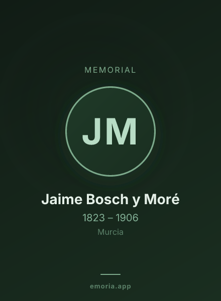 Memorial portrait of Jaime Bosch y Moré