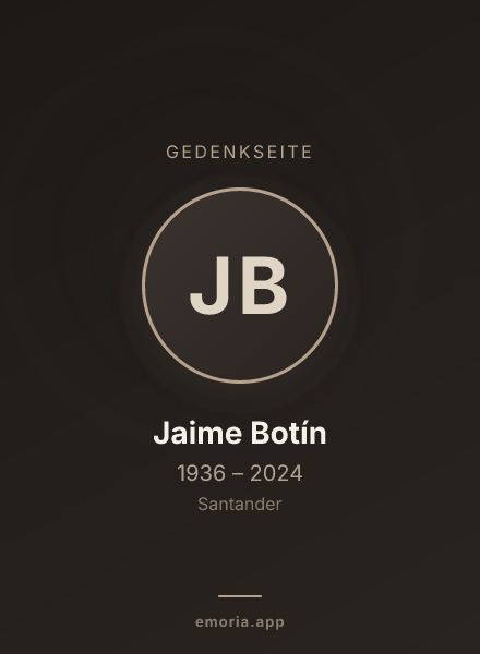 Gedenkportrait von Jaime Botín