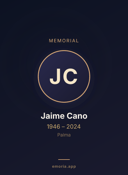 Memorial portrait of Jaime Cano