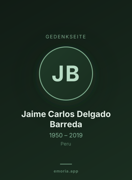 Gedenkportrait von Jaime Carlos Delgado Barreda