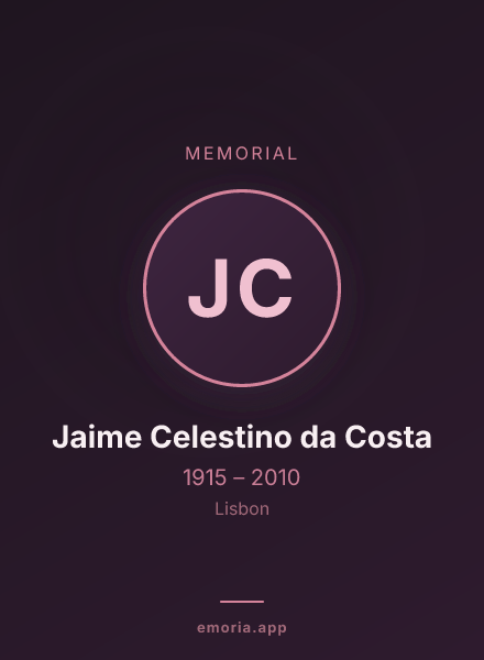 Memorial portrait of Jaime Celestino da Costa