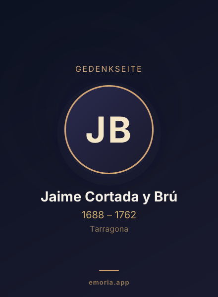 Gedenkportrait von Jaime Cortada y Brú