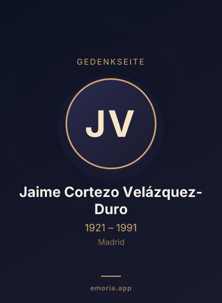 Gedenkportrait von Jaime Cortezo Velázquez-Duro