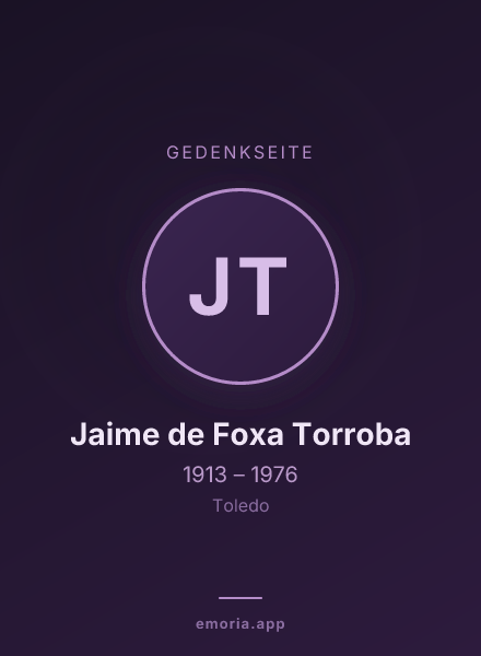 Gedenkportrait von Jaime de Foxa Torroba