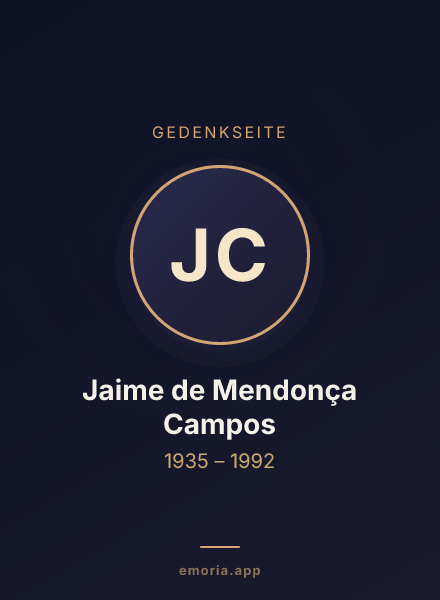Gedenkportrait von Jaime de Mendonça Campos