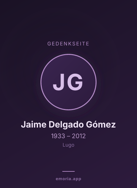Gedenkportrait von Jaime Delgado Gómez