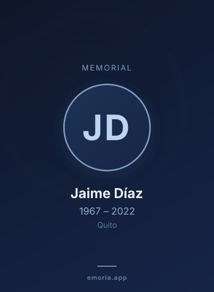 Memorial portrait of Jaime Díaz