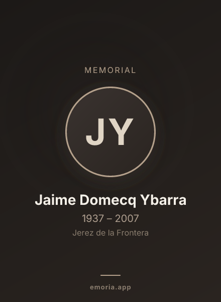 Memorial portrait of Jaime Domecq Ybarra
