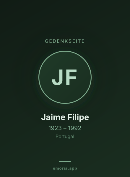 Gedenkportrait von Jaime Filipe
