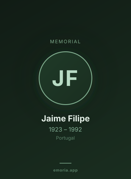 Memorial portrait of Jaime Filipe