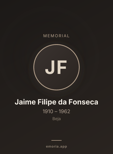 Memorial portrait of Jaime Filipe da Fonseca