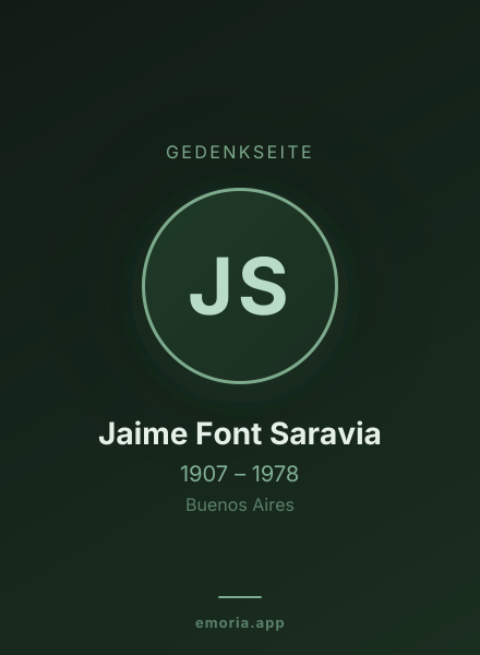 Gedenkportrait von Jaime Font Saravia