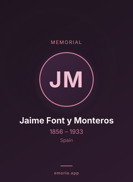 Memorial portrait of Jaime Font y Monteros