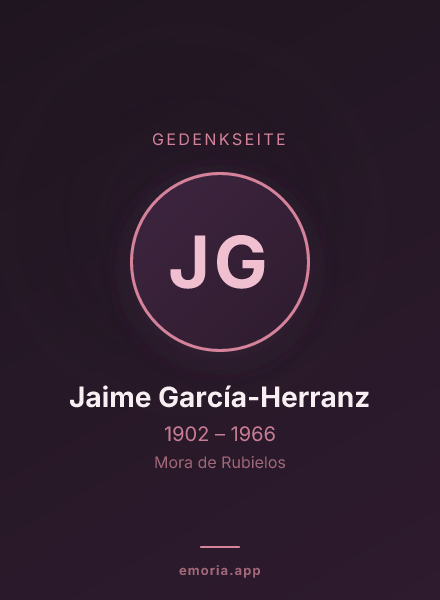 Gedenkportrait von Jaime García-Herranz