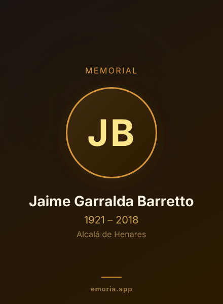 Memorial portrait of Jaime Garralda Barretto