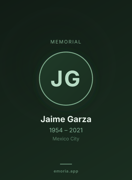 Memorial portrait of Jaime Garza