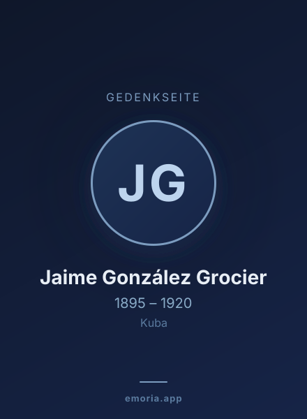 Gedenkportrait von Jaime González Grocier