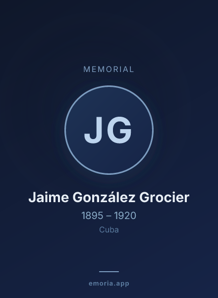 Memorial portrait of Jaime González Grocier