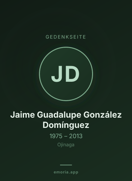 Gedenkportrait von Jaime Guadalupe González Domínguez