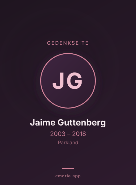 Gedenkportrait von Jaime Guttenberg